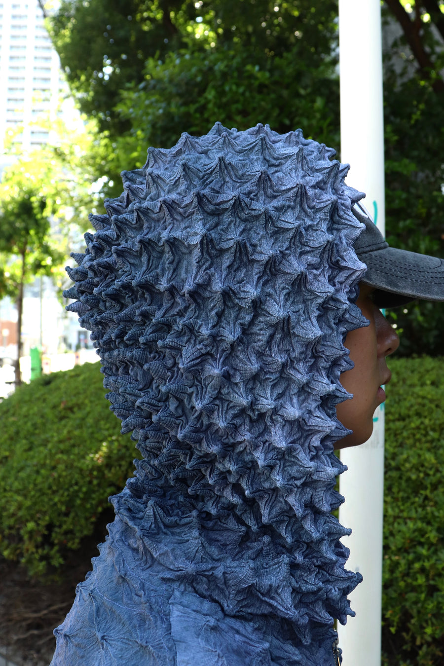 MASU  SPIKY ZIP-UP HOODIE(FADED NAVY)