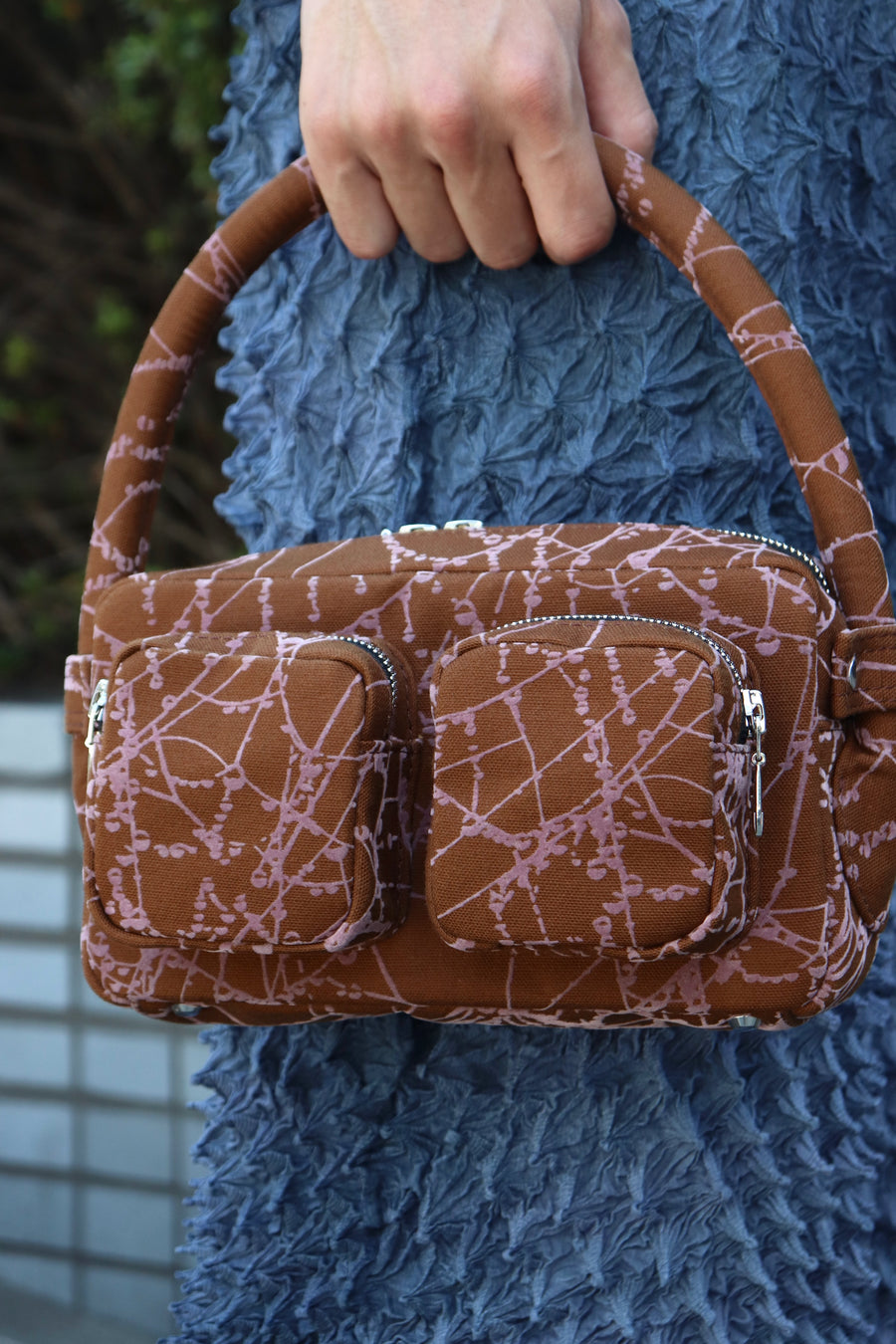 MASU  FLOCKY WEB MINI BAG(BROWN)