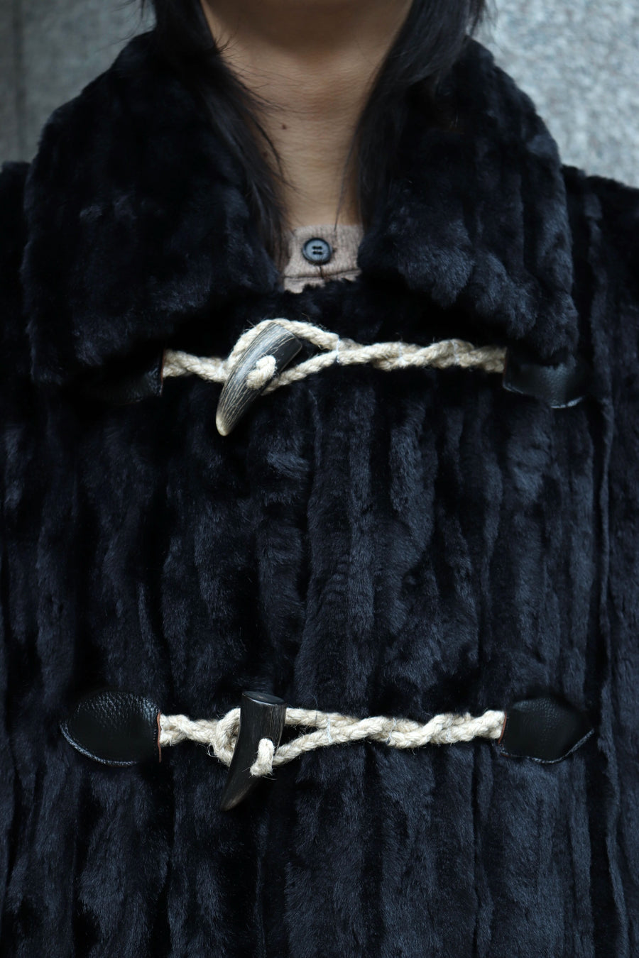 SUGARHILL  FUR COAT(BLACK)