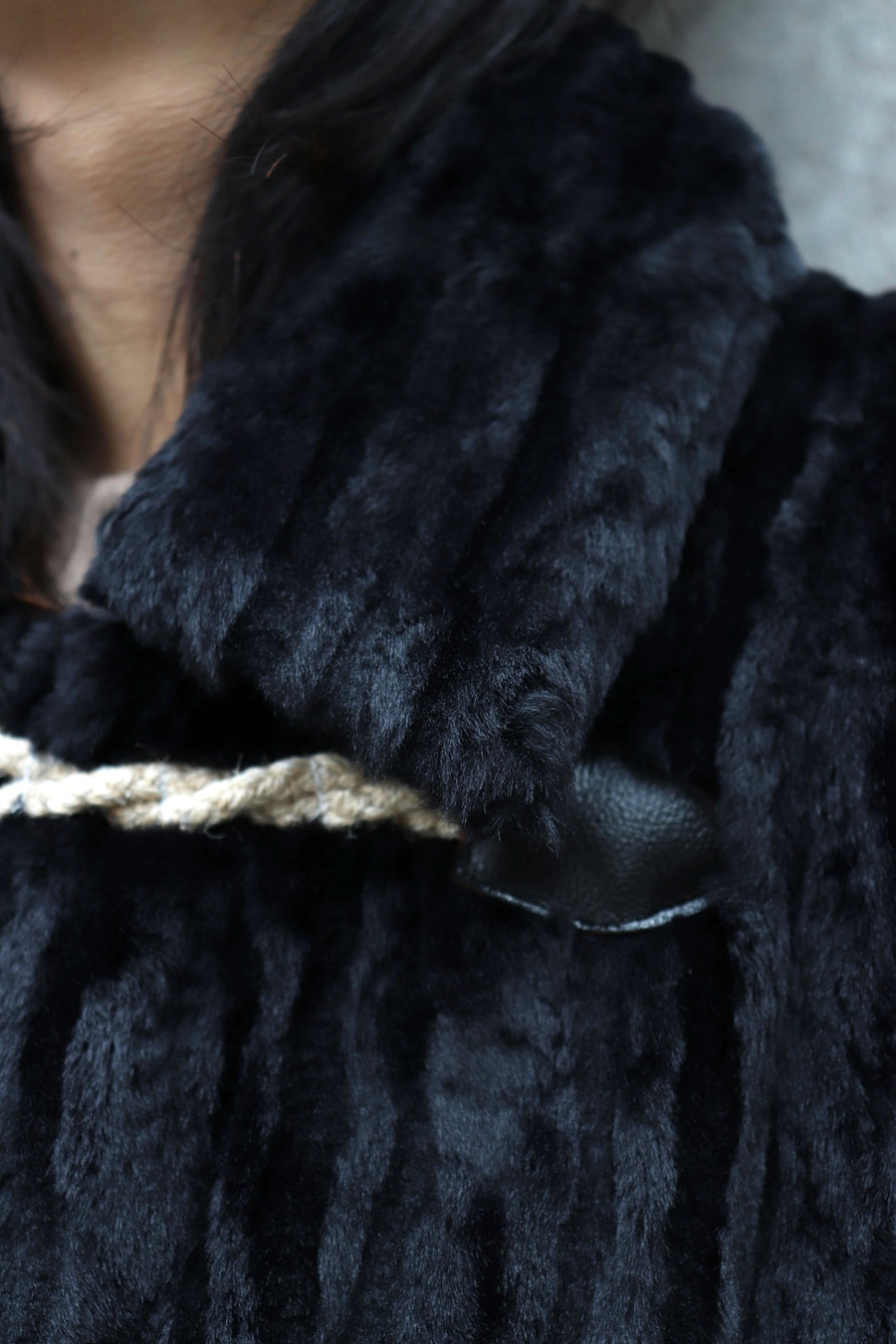 SUGARHILL  FUR COAT(BLACK)