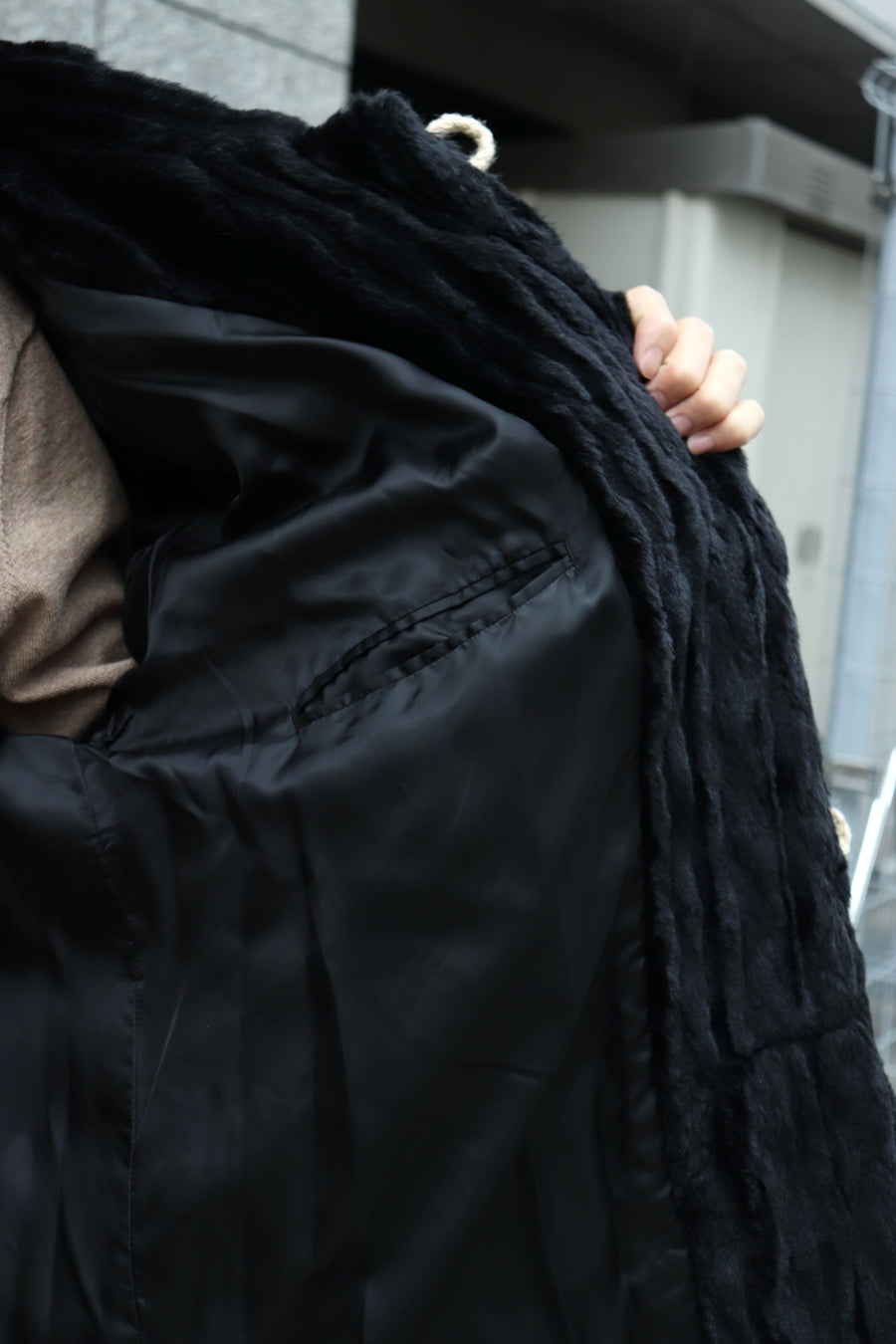 SUGARHILL  FUR COAT(BLACK)