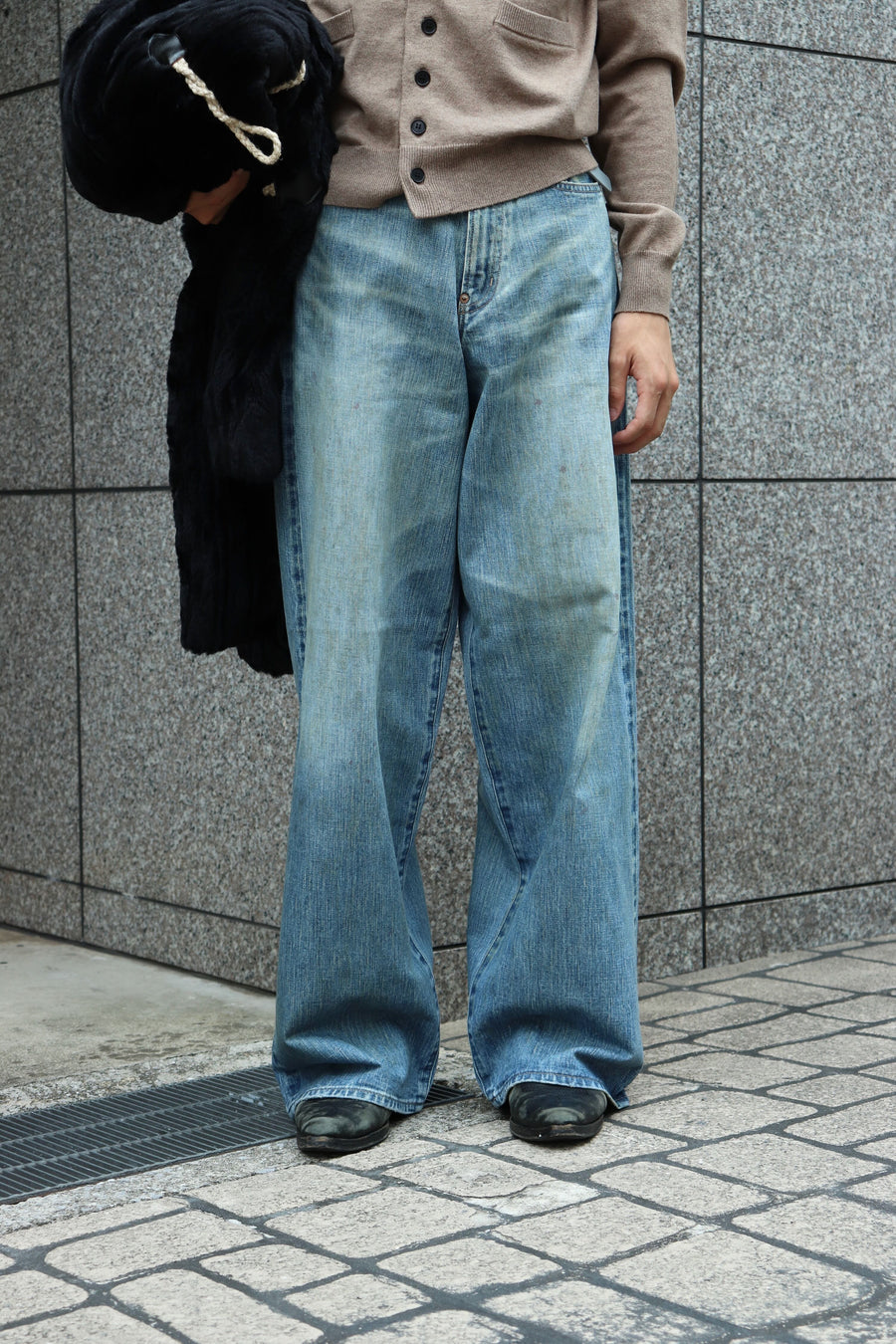 SUGARHILL  2025aw FADED MODERN DENIM PANTS WIDE CUT