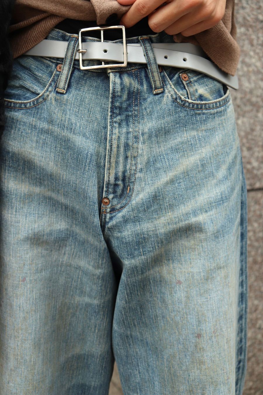 SUGARHILL  2025aw FADED MODERN DENIM PANTS WIDE CUT