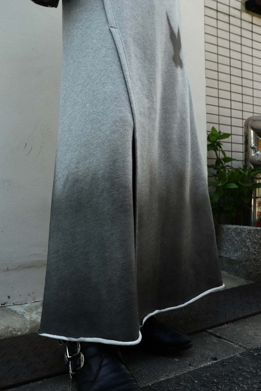 MASU  SWEAT LONG SKIRT(GRAY)