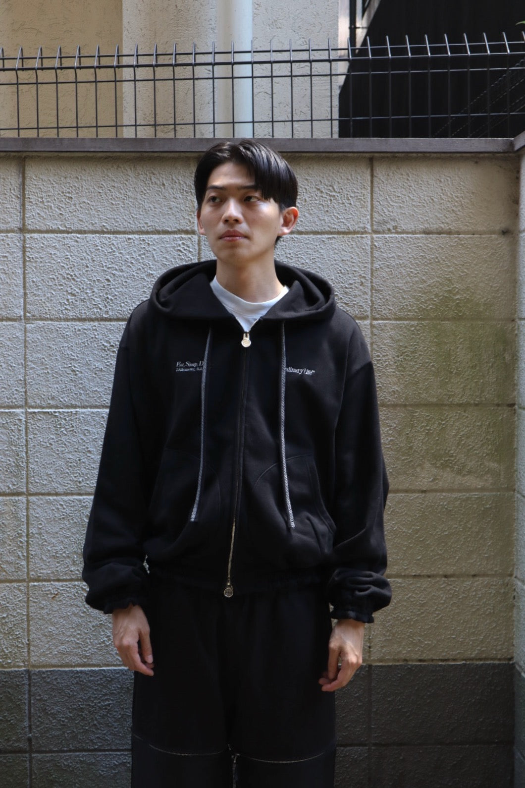 SHINYAKOZUKA(シンヤコヅカ)のORDINARY OLD STYLE ZIP HOODIE BLACK