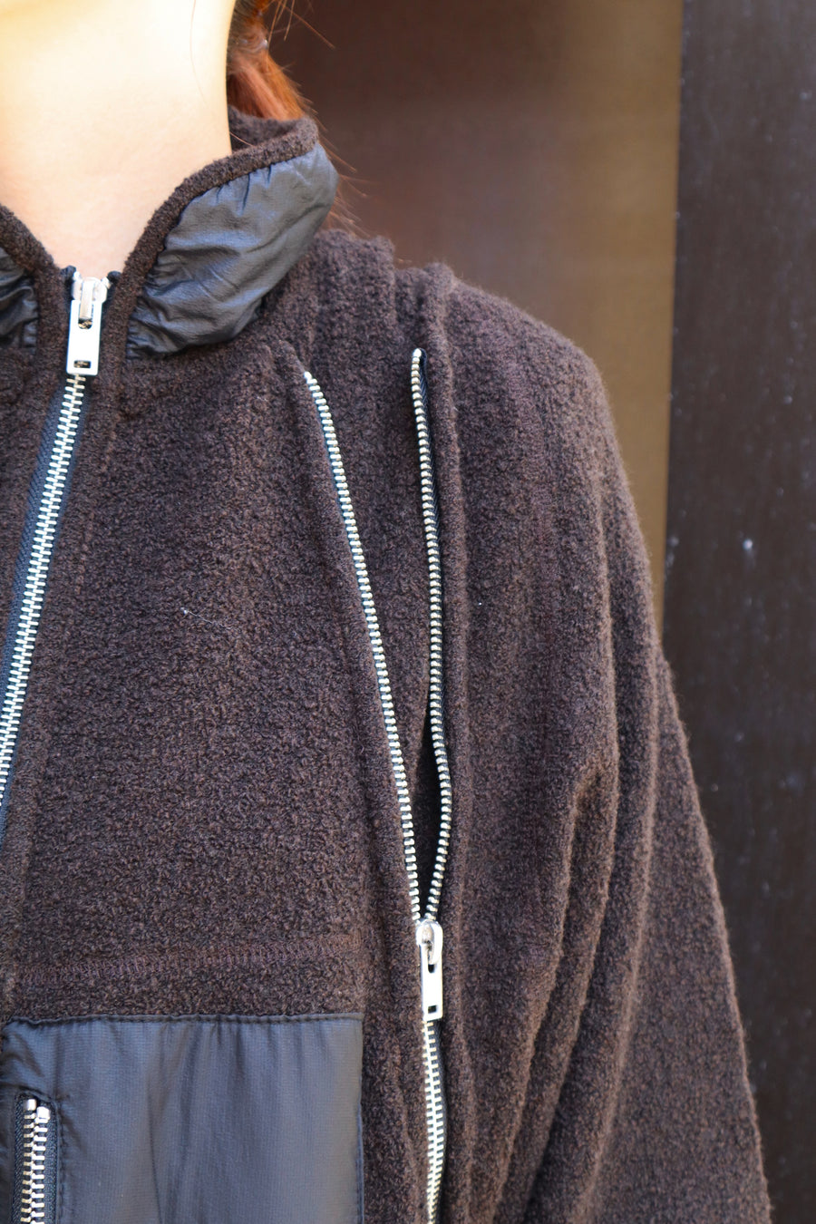 SUGARHILL  BOA ZIP JACKET(DARK BROWN)