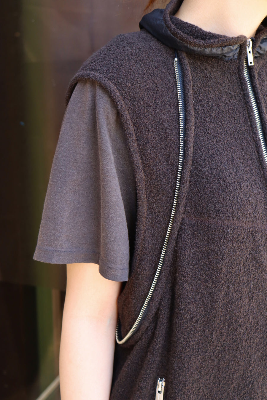 SUGARHILL  BOA ZIP JACKET(DARK BROWN)