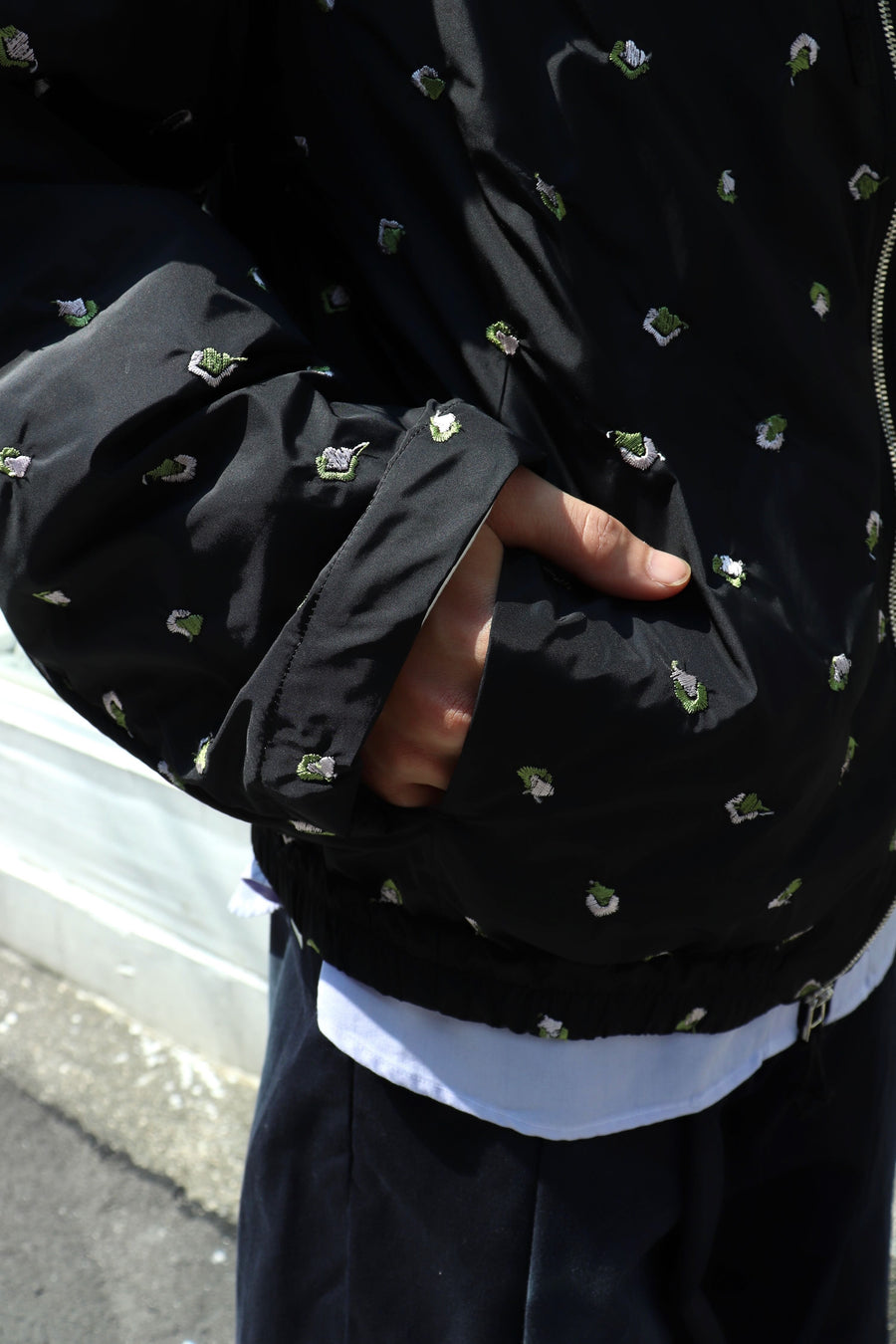 soe  All-Over Embroidered Hooded Jacket