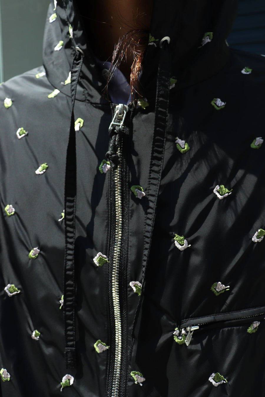 soe  All-Over Embroidered Hooded Jacket