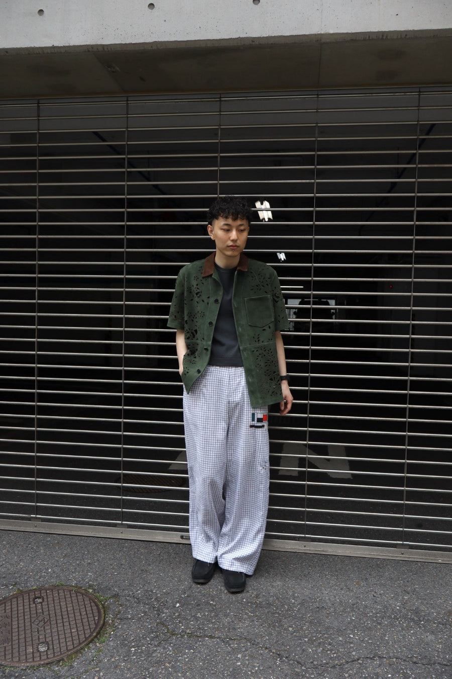 MASU(エムエーエスユー)のBANDANA HOLE LEATHER HALF SLEEVE SHIRT
