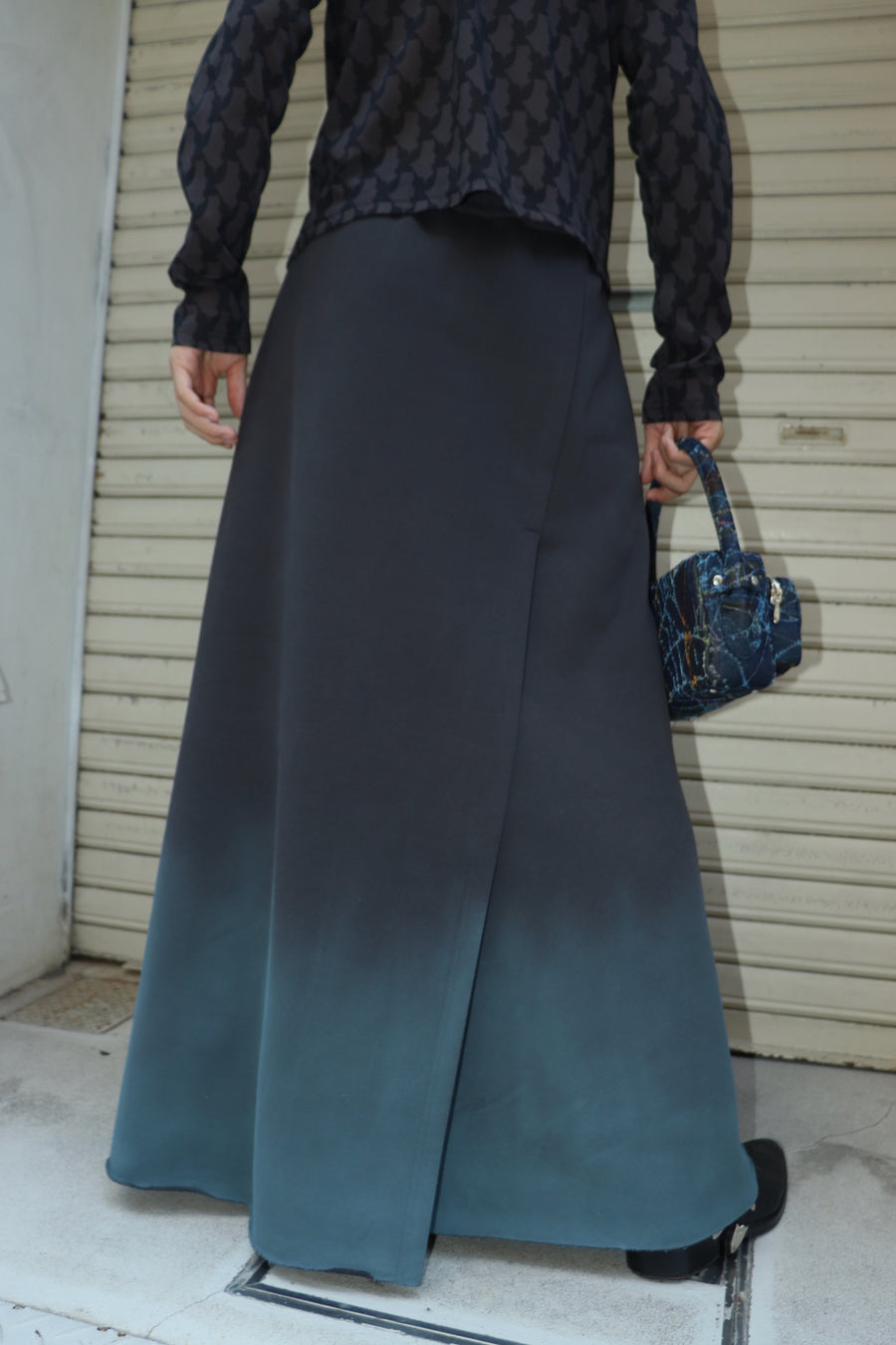 MASU  SWEAT LONG SKIRT(BLACK)