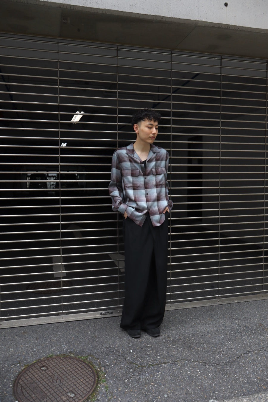 SUGARHILL(シュガーヒル)のOMBRE OPEN COLLAR SHIRT RED MINTの通販