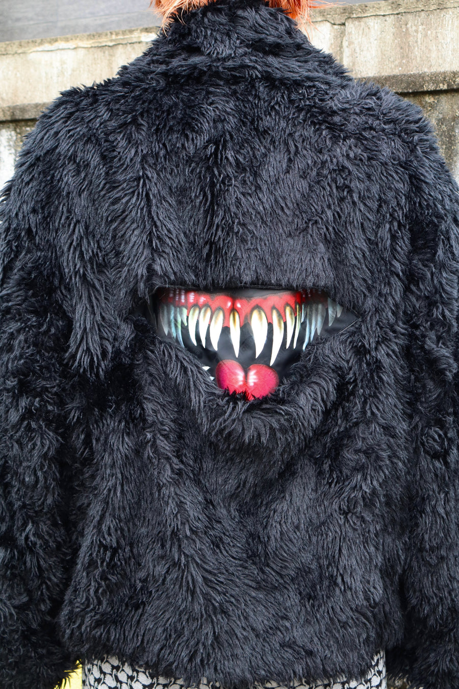 doublet  SINISTER MOUTH FAUX FUR JACKET