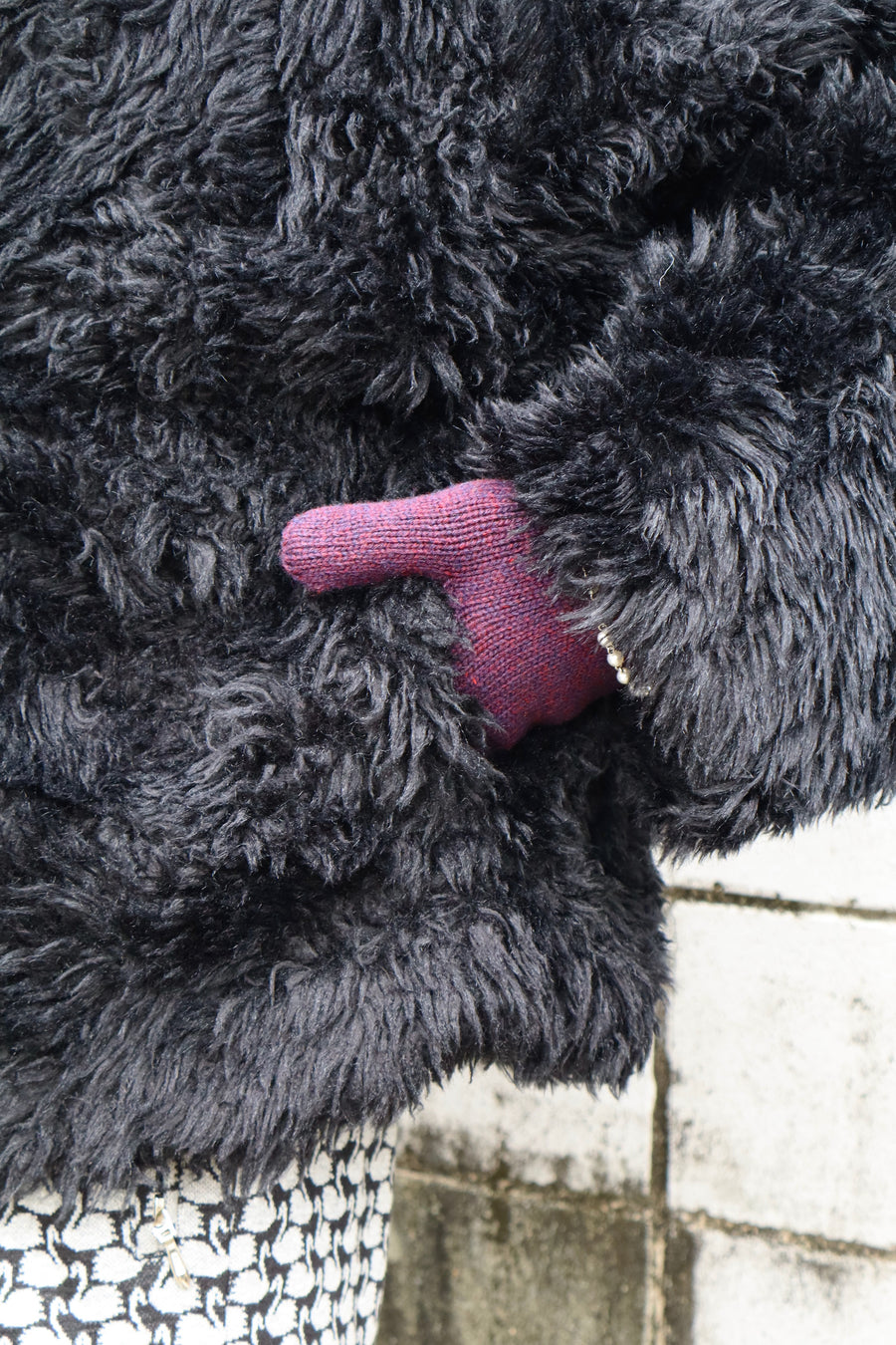 doublet  SINISTER MOUTH FAUX FUR JACKET