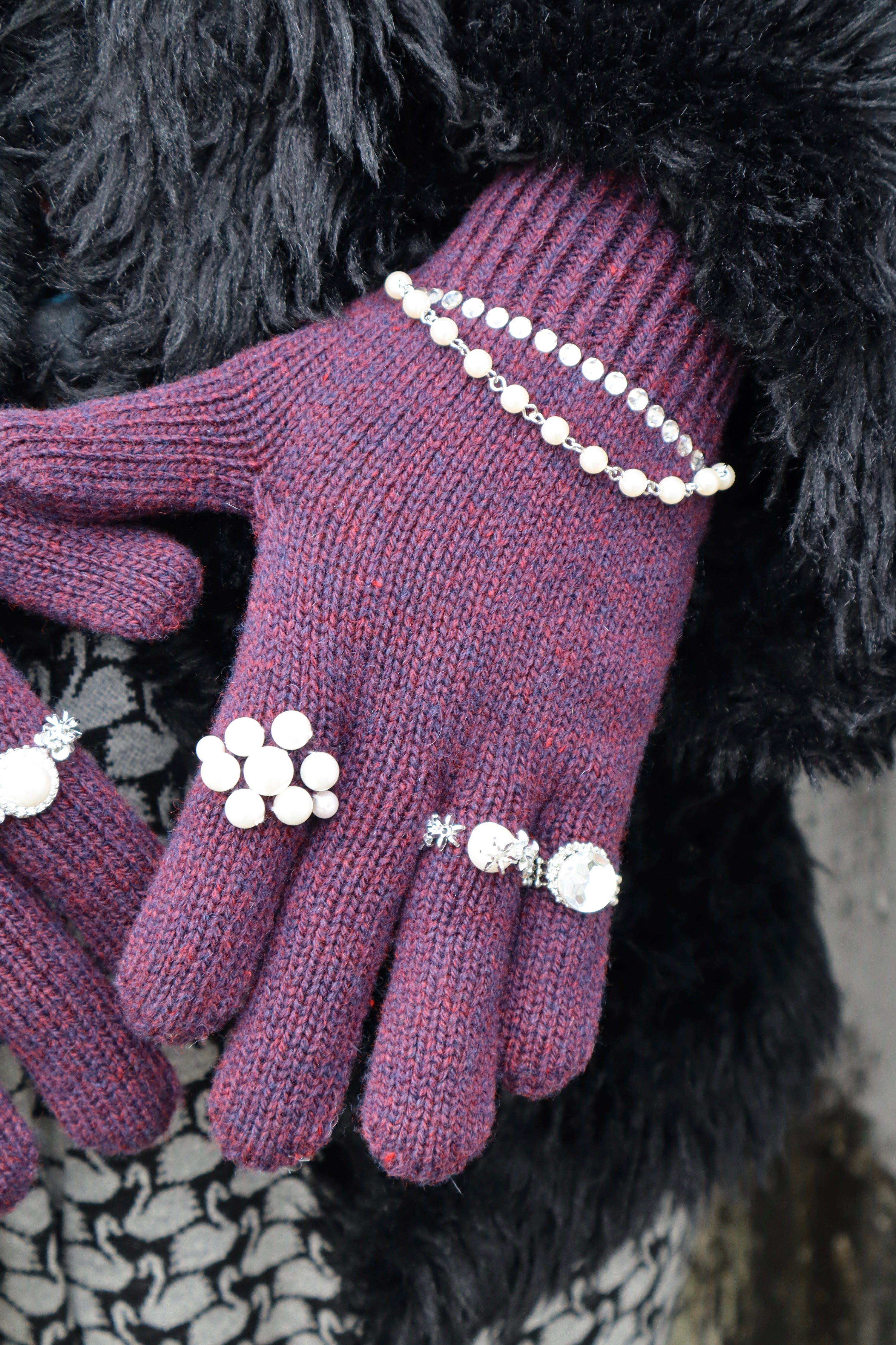 ＜doublet＞KNIT GLOVES WITH RINGS　25aw doublet 25AW 新作LONG KNIT GLOVES WITH RINGS style. 2025.9.12