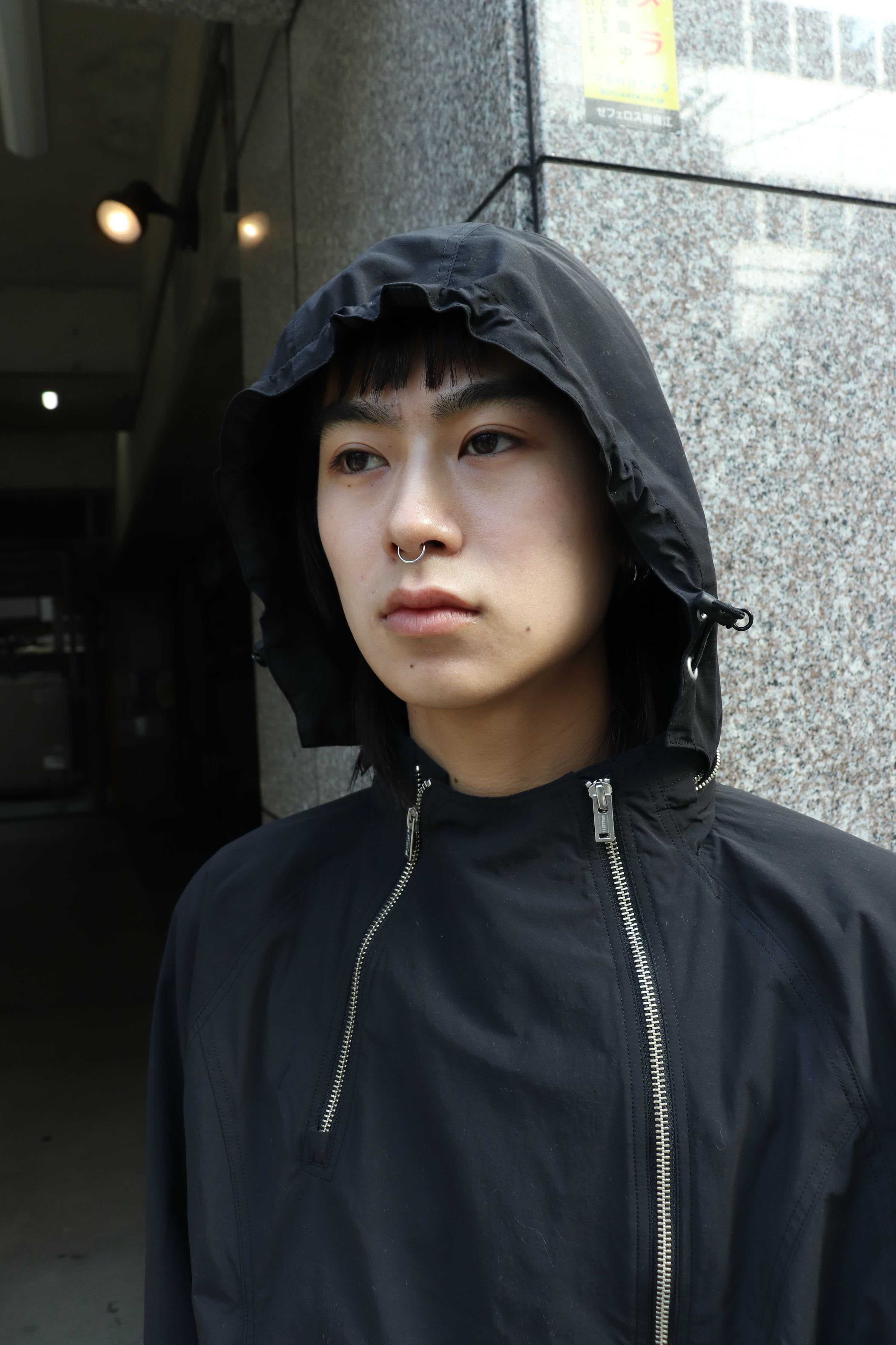 SUGARHILL(シュガーヒル)のNYLON ZIP HOODED JACKET BLACKの通販