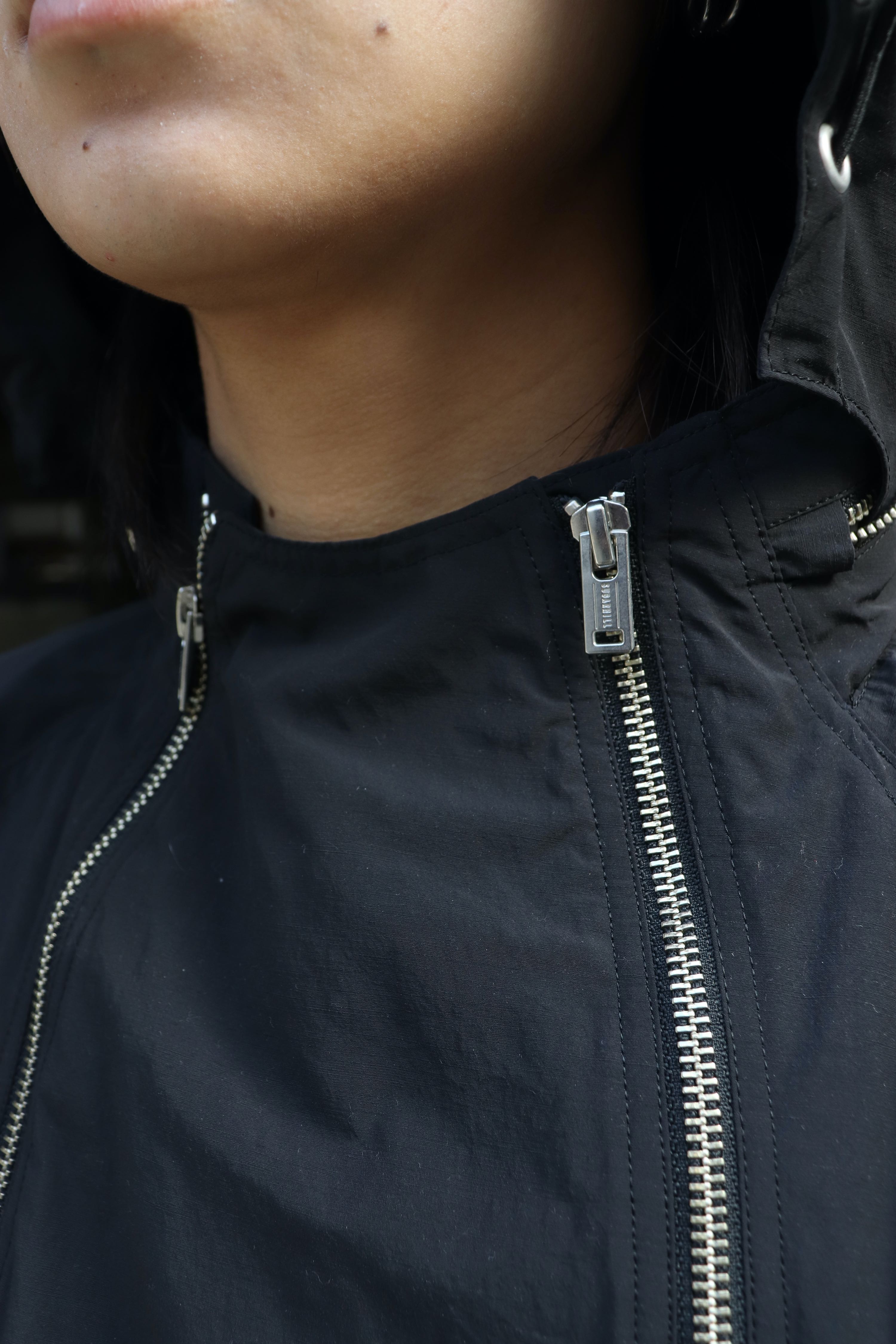 SUGARHILL(シュガーヒル)のNYLON ZIP HOODED JACKET BLACKの通販