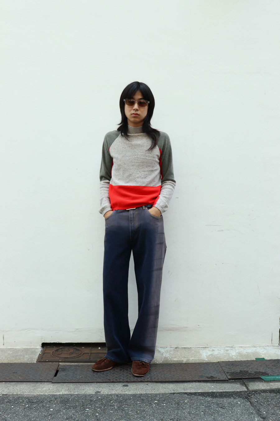 ECKHAUS LATTA  WIDE LEG JEAN(WRINKLE)