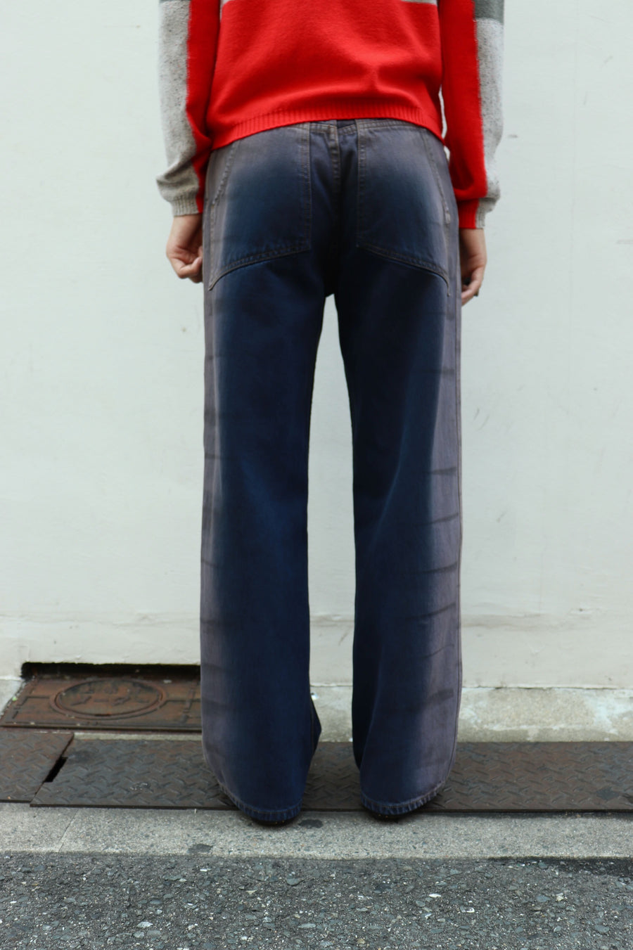 ECKHAUS LATTA  WIDE LEG JEAN(WRINKLE)
