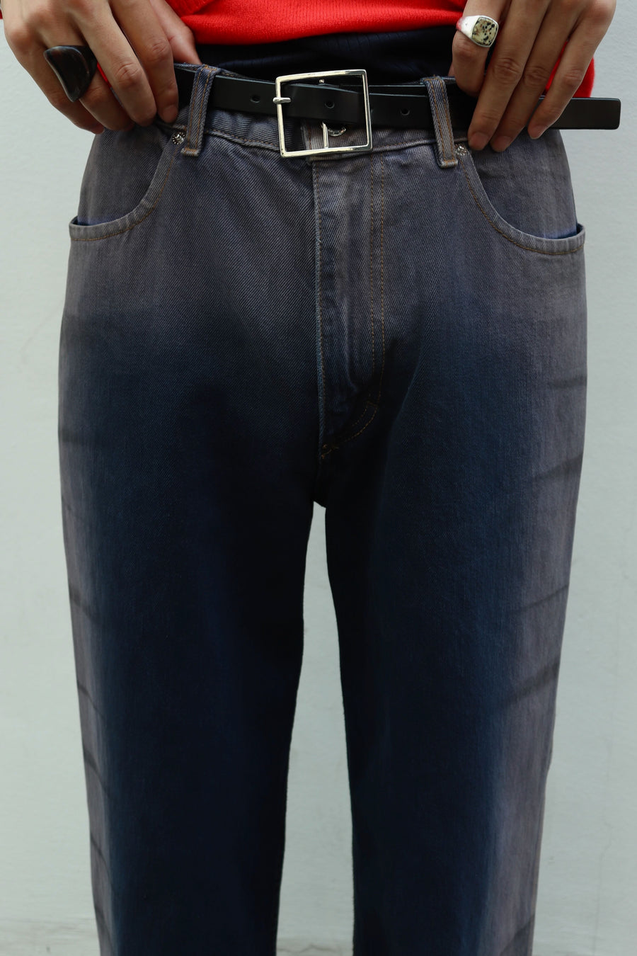 ECKHAUS LATTA  WIDE LEG JEAN(WRINKLE)