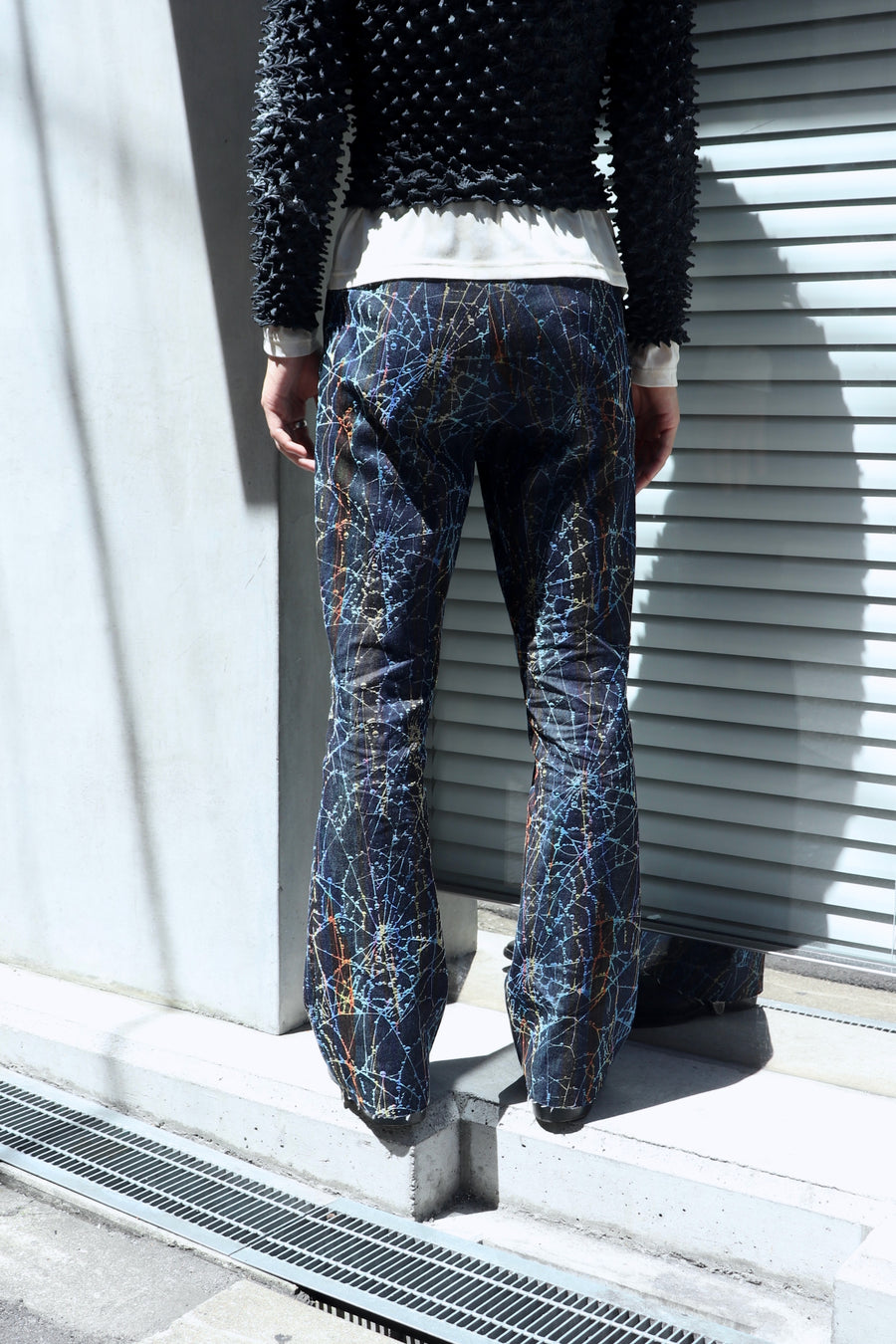 MASU  FLOCKY RAINBOW WEB FLARE PANTS