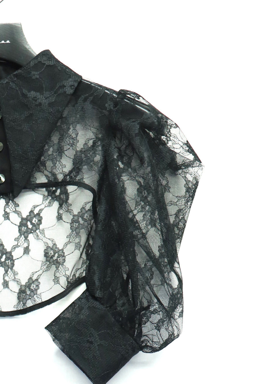 SHIORI MIKATA  over collar shirt bolero(BLACK)