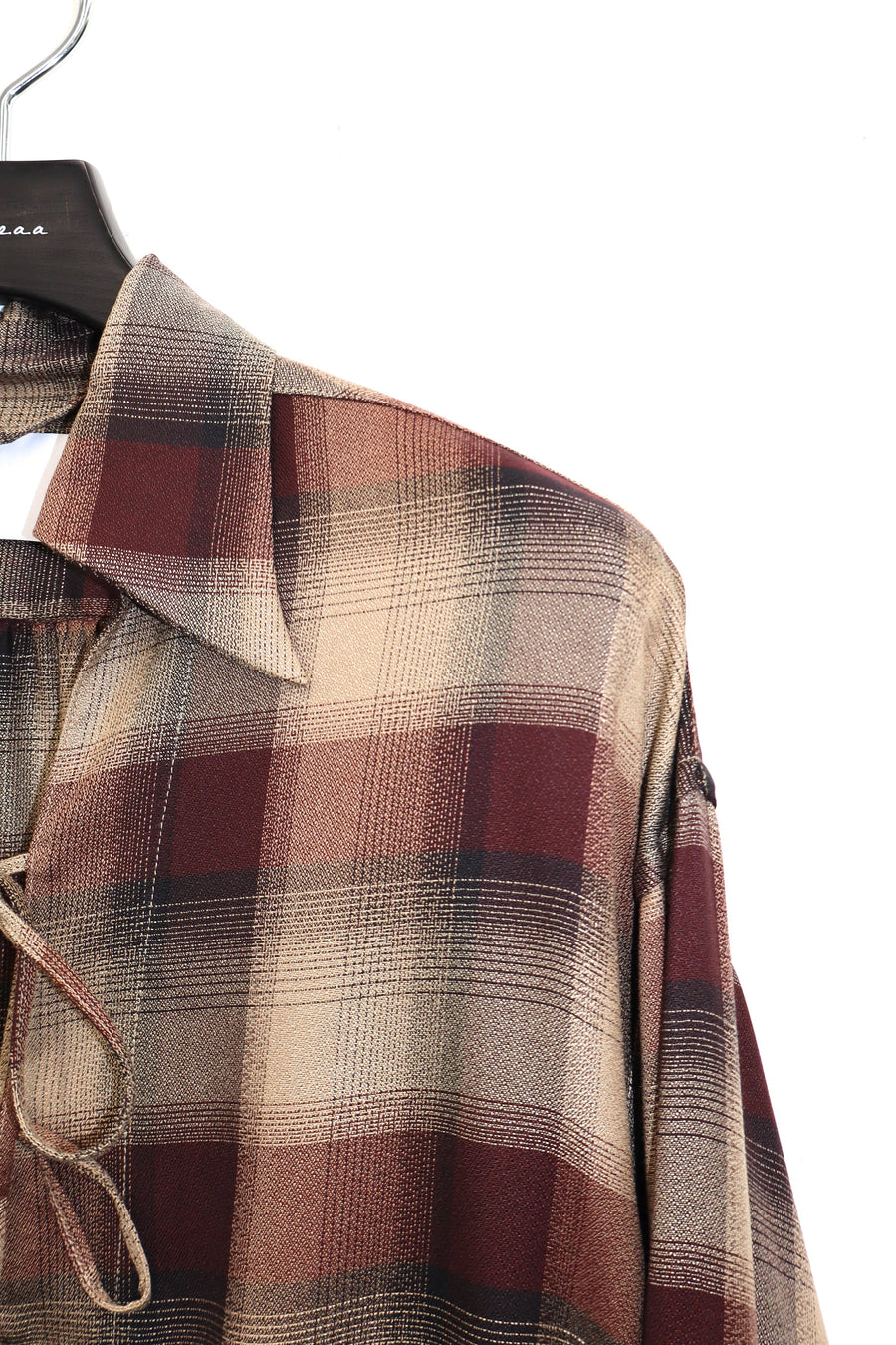 SUGARHILL  PLAID STRING SHIRTS(WINE RED)