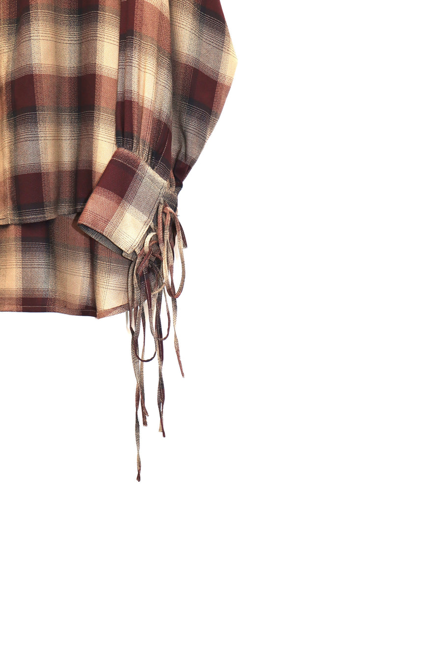 SUGARHILL  PLAID STRING SHIRTS(WINE RED)