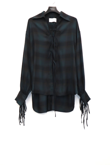 SUGARHILL  PLAID STRING SHIRTS(DEEP GREEN)