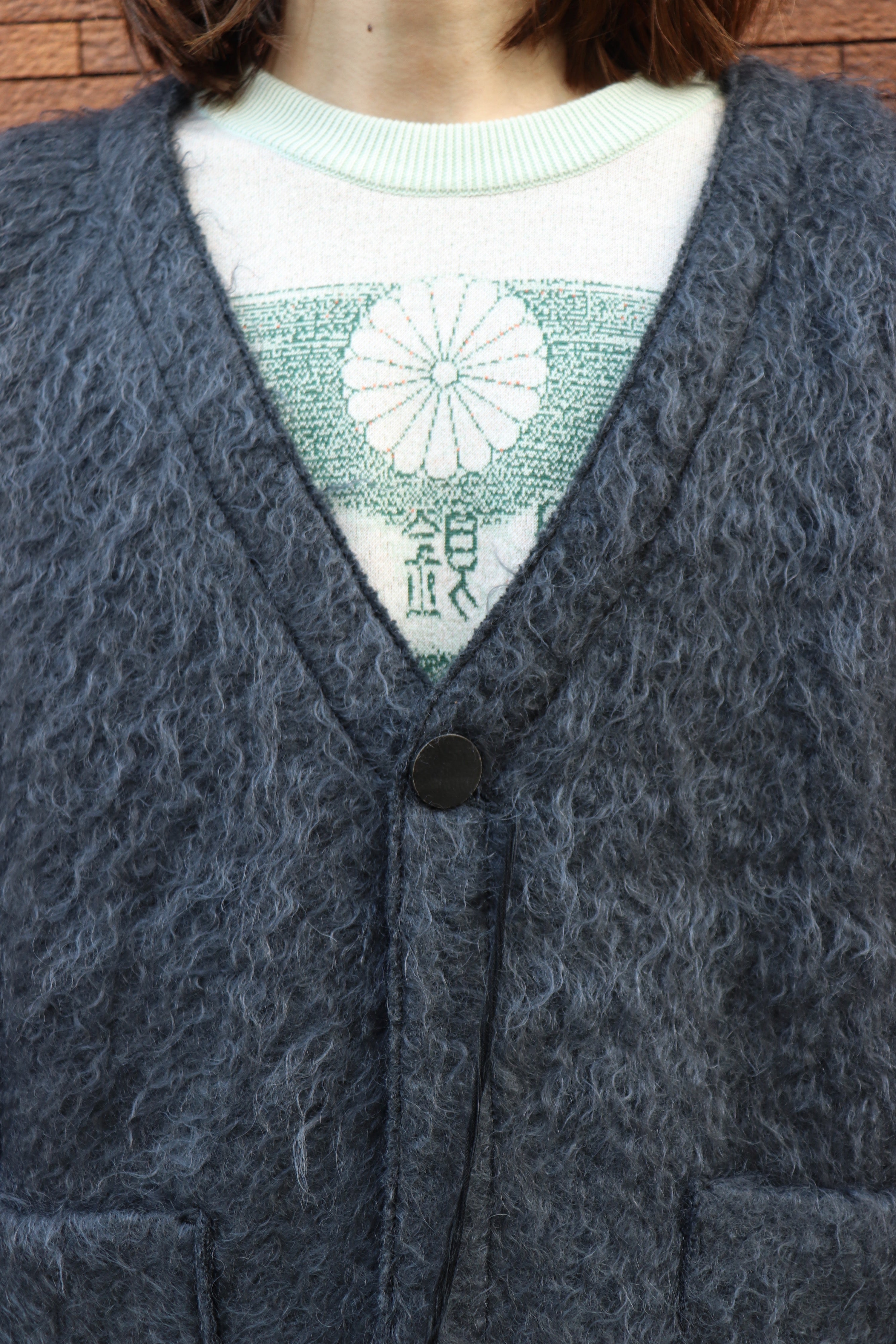 ー］Minus(マイナス)のCut Off Mohair Cardigan(カーディガン)の