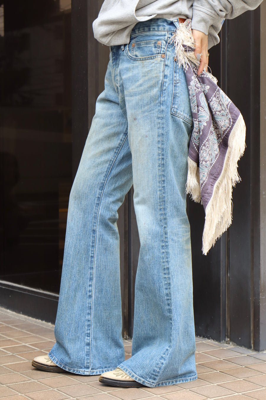 SUGARHILL  2025aw FADED MODERN DENIM PANTS FLARED CUT