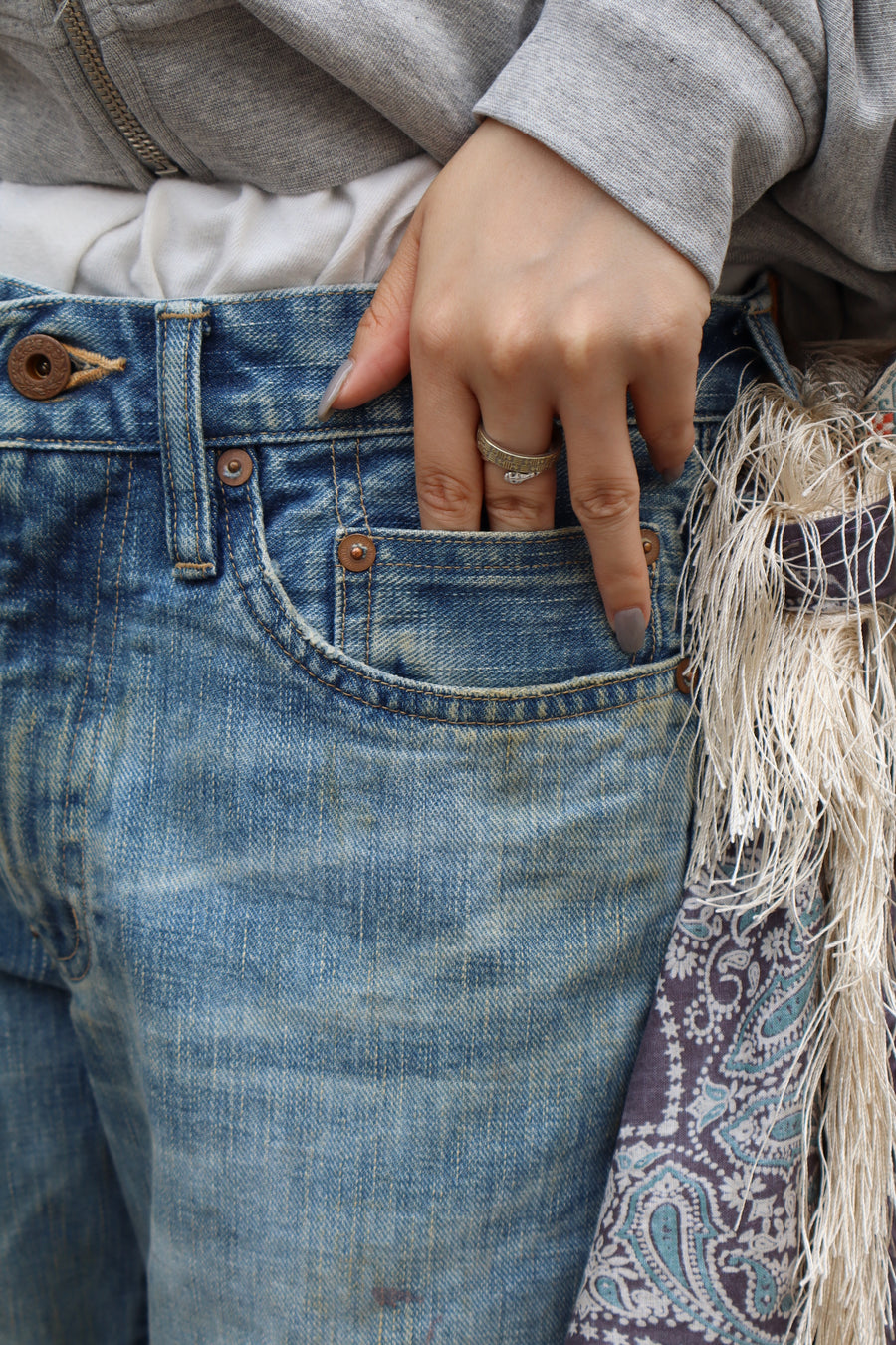 SUGARHILL  2025aw FADED MODERN DENIM PANTS FLARED CUT