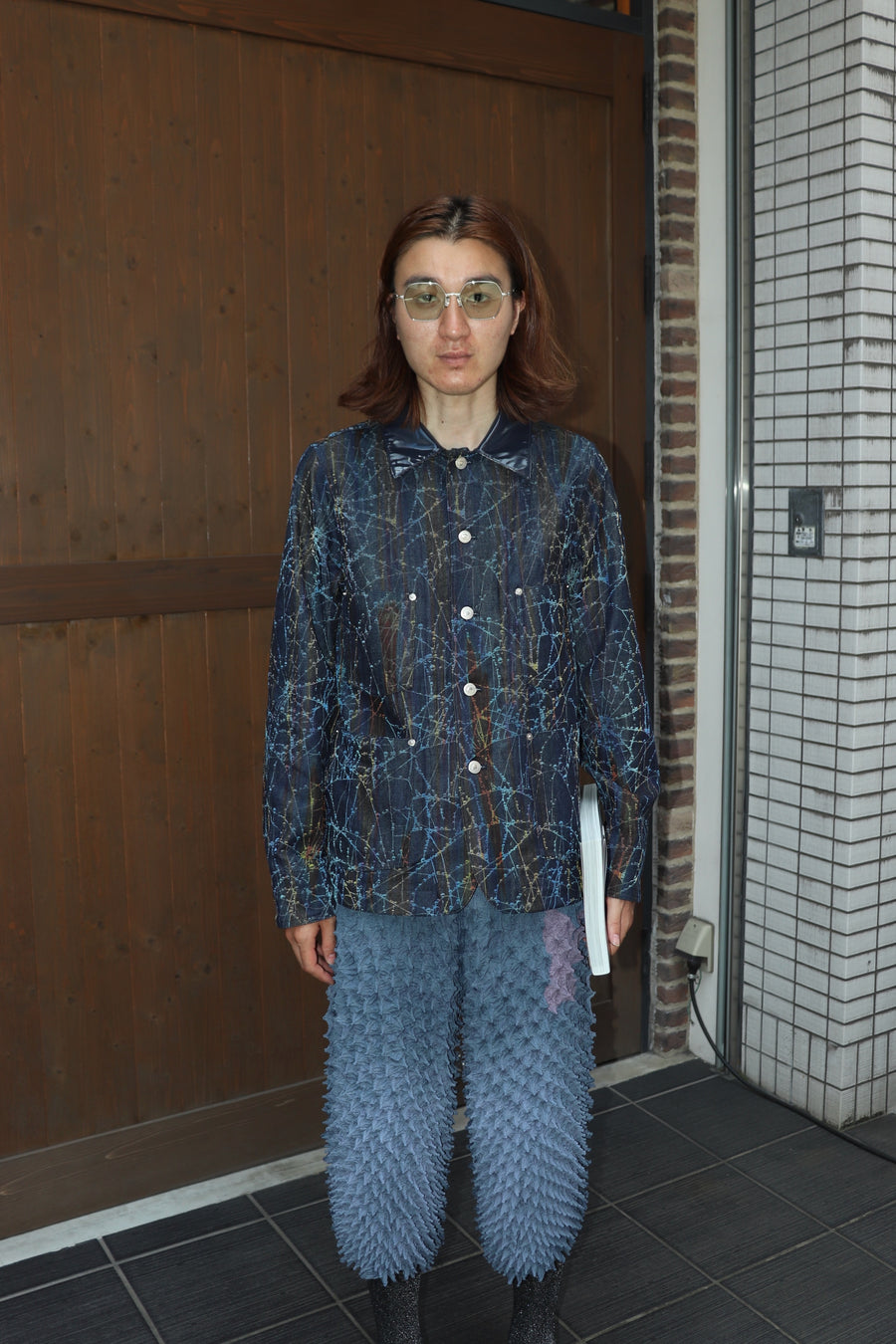 MASU  FLOCKY RAINBOW WEB COVERALL(INDIGO)