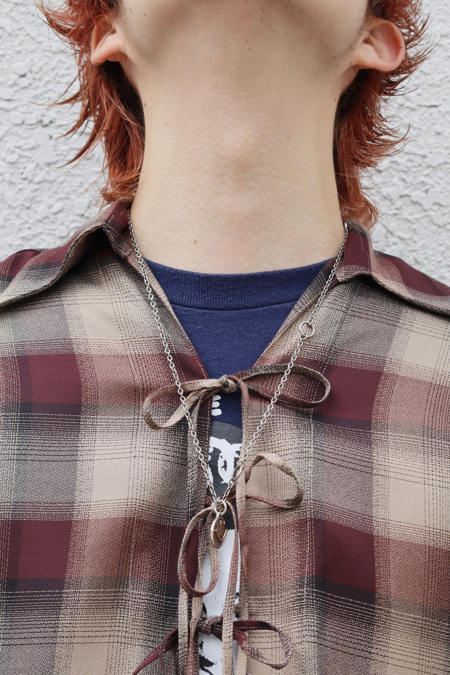 SUGARHILL  PLAID STRING SHIRTS(WINE RED)