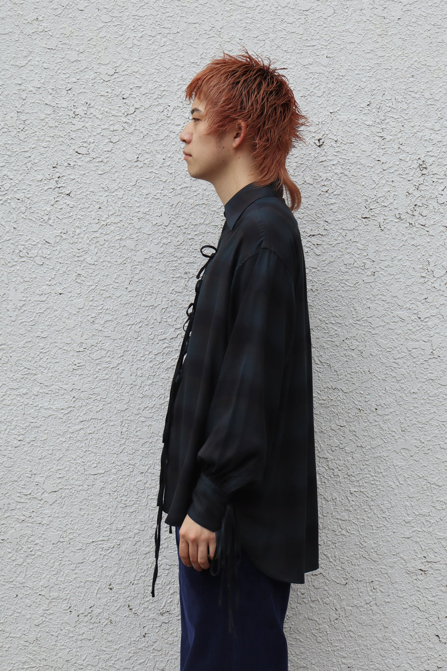 SUGARHILL  PLAID STRING SHIRTS(DEEP GREEN)