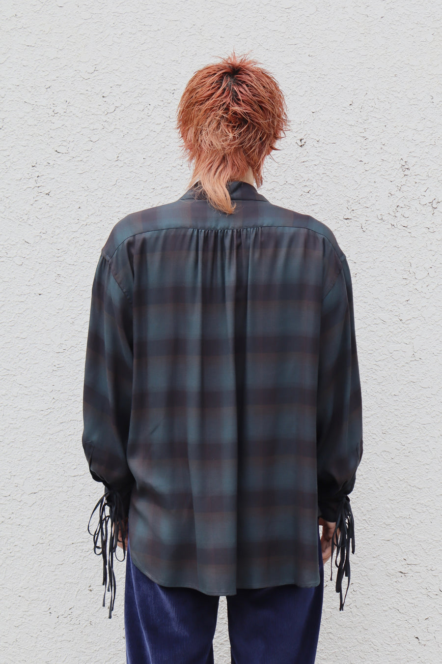 SUGARHILL  PLAID STRING SHIRTS(DEEP GREEN)