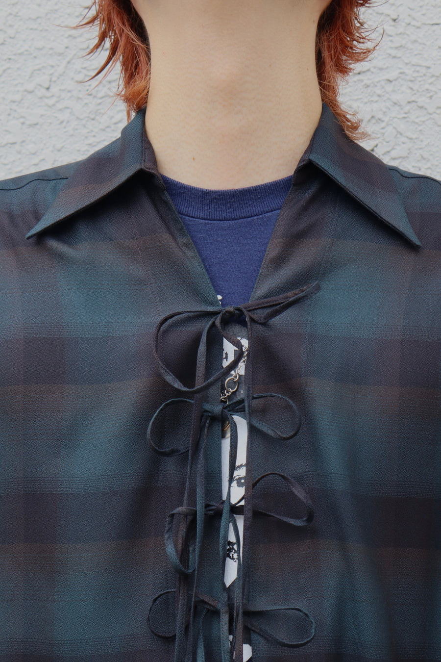 SUGARHILL  PLAID STRING SHIRTS(DEEP GREEN)