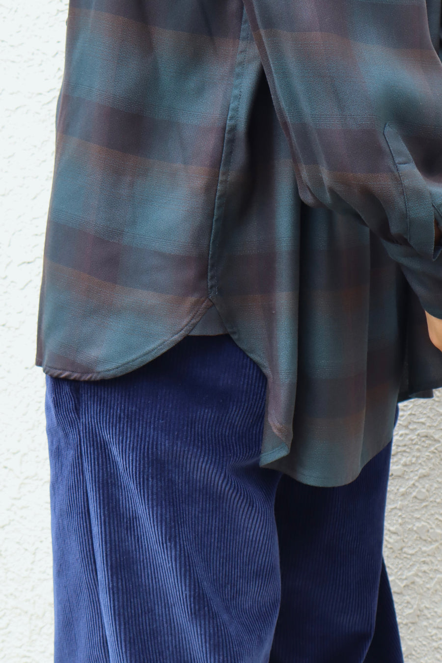 SUGARHILL  PLAID STRING SHIRTS(DEEP GREEN)