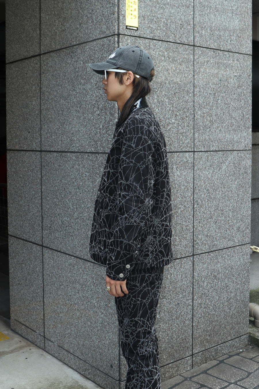 MASU  FLOCKY WEB COVERALL(BLACK)