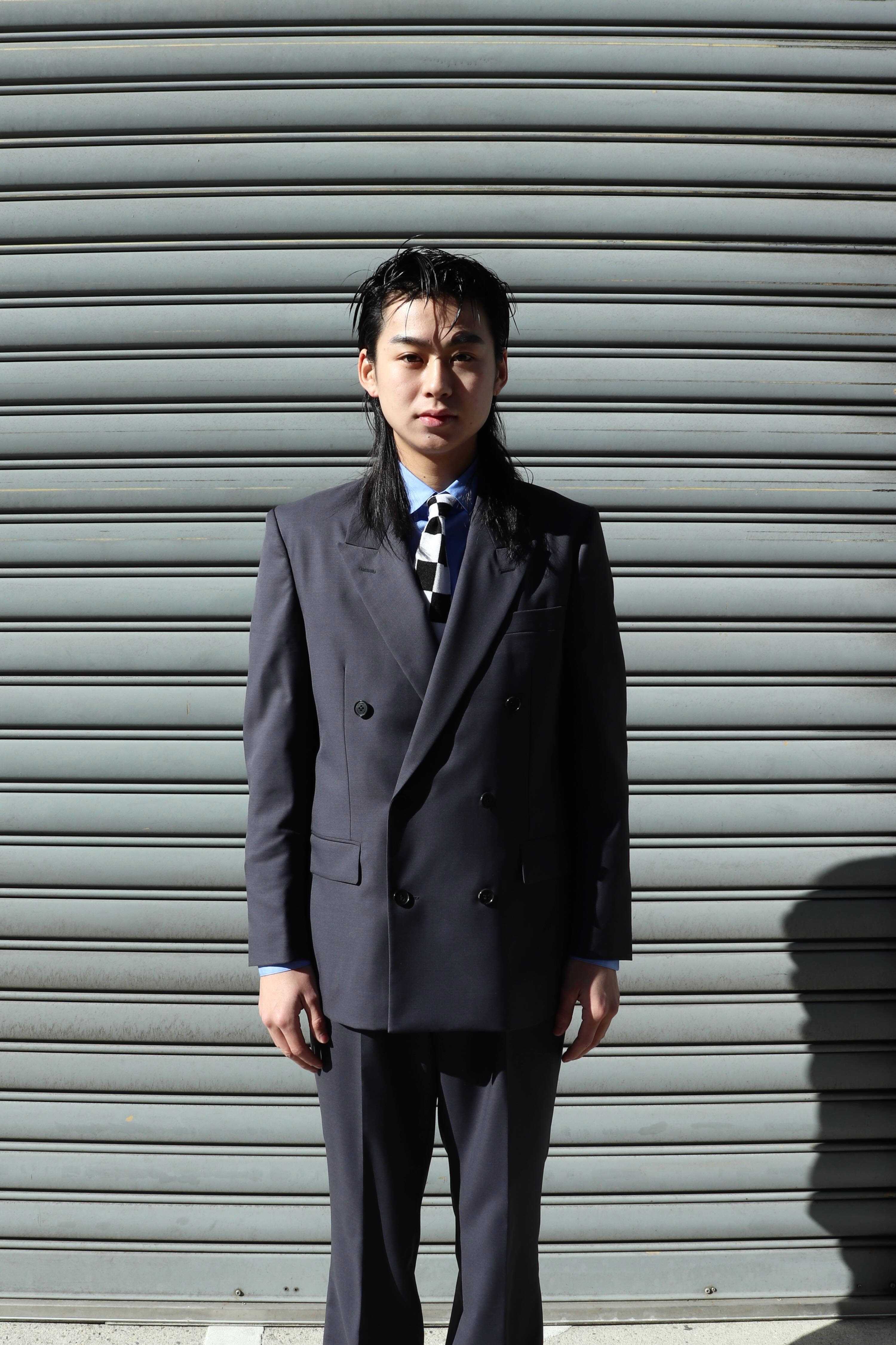 LITTLEBIG ダブルブレストスーツ セットアップ LITTLEBIG(リトルビッグ)のDouble Breasted JacketGray or Greenの通販