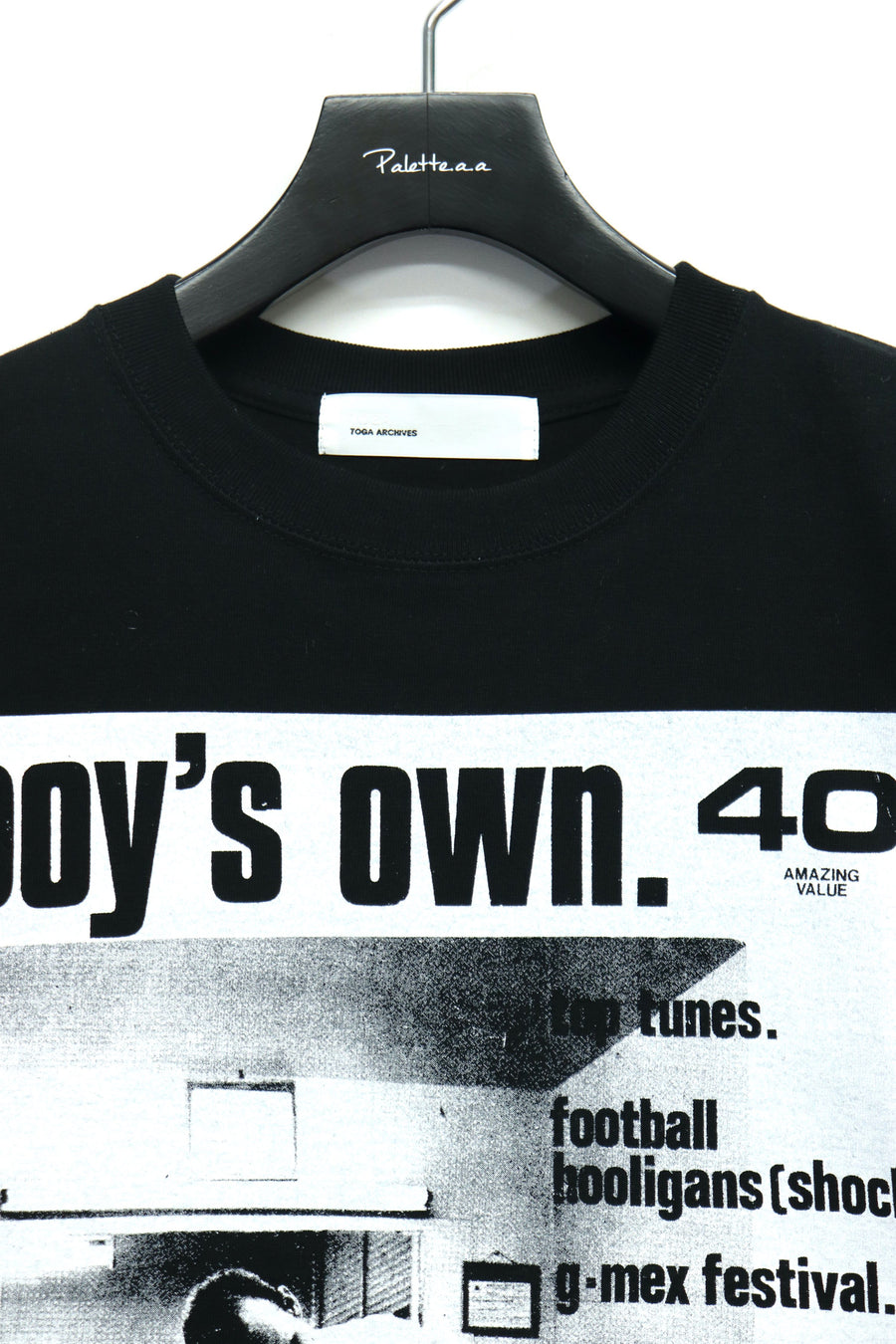 TOGA VIRILIS  Print T-shirt ISSUE ONE BOY'S OWN SP(BLACK)