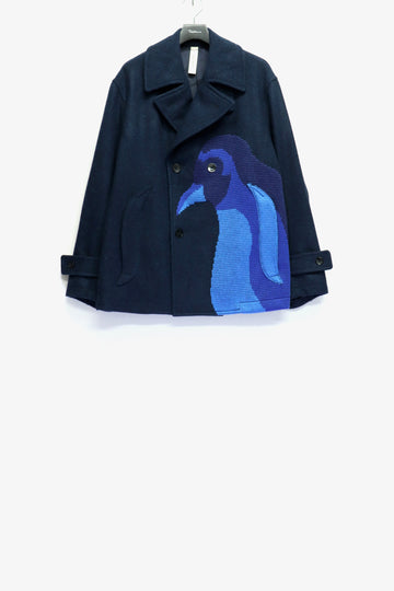 SHINYAKOZUKA  P(ENGUIN) COAT WITH EMBROIDERY