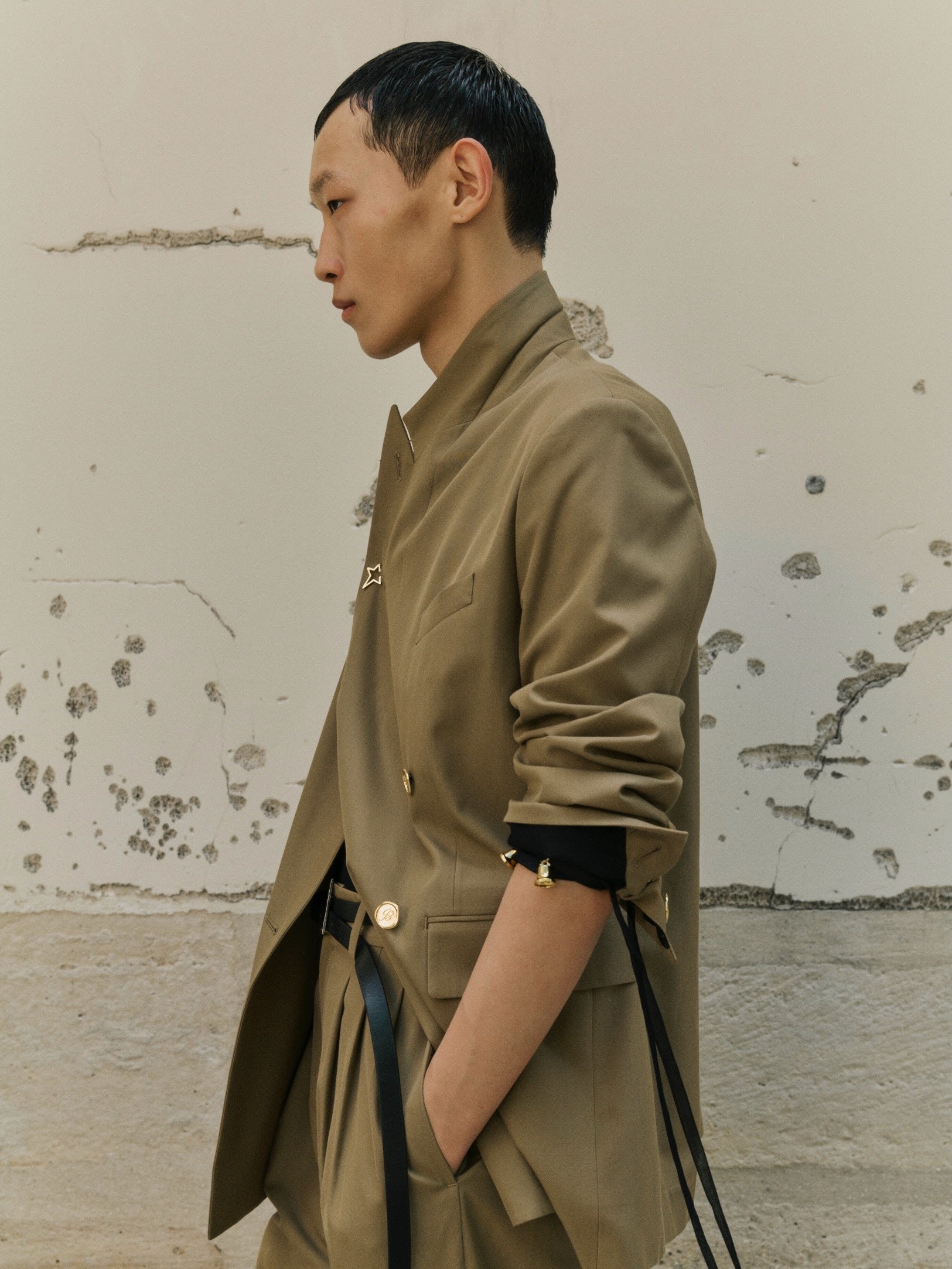 BED J.W. FORD(ベッドフォード)のCotton-Wool Double-Breasted Jacket