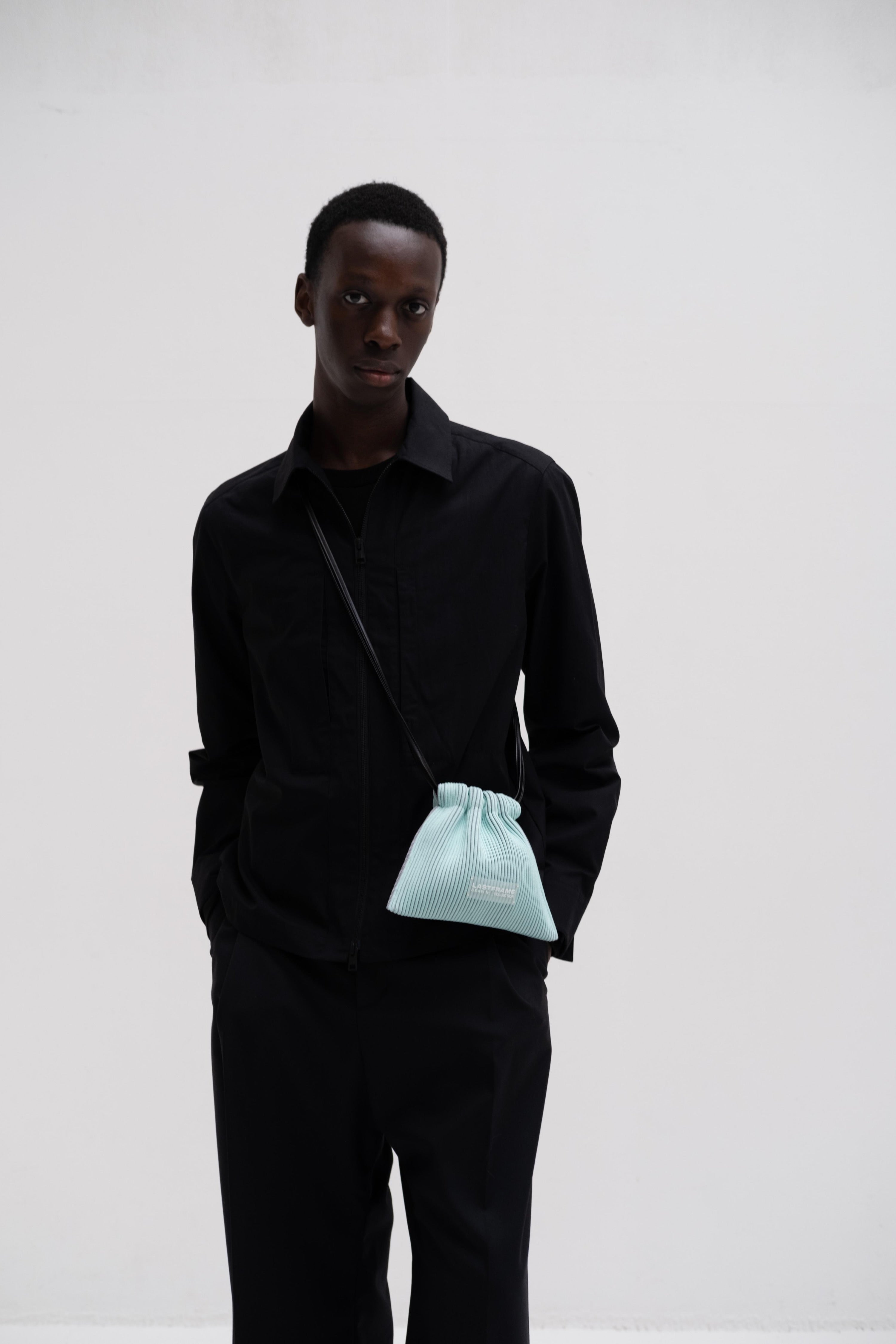 LASTFRAME(ラストフレーム)のKASANE SACK BAG MINI MINT GREEN × GRAY