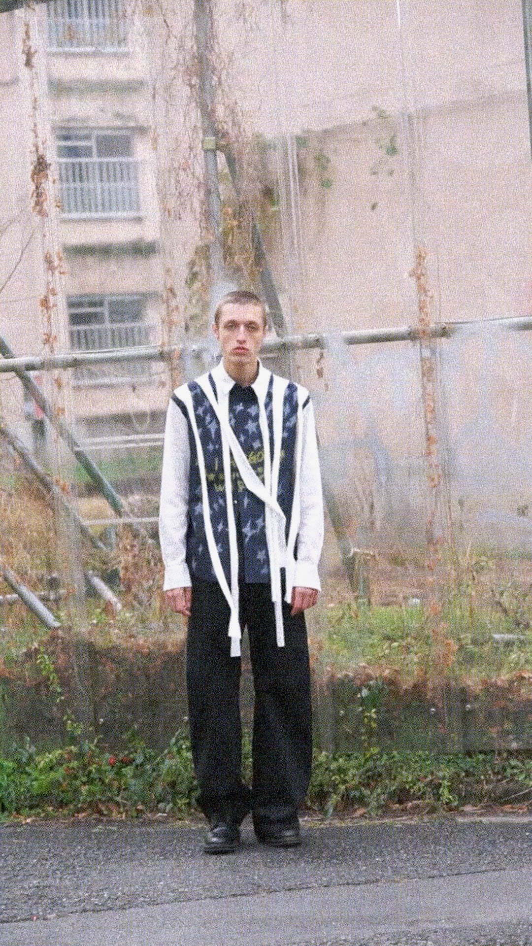 FILME FILLED(フィルムフィルド)のDistortion Collar Shirt DARK NAVYの通販｜PALETTE art