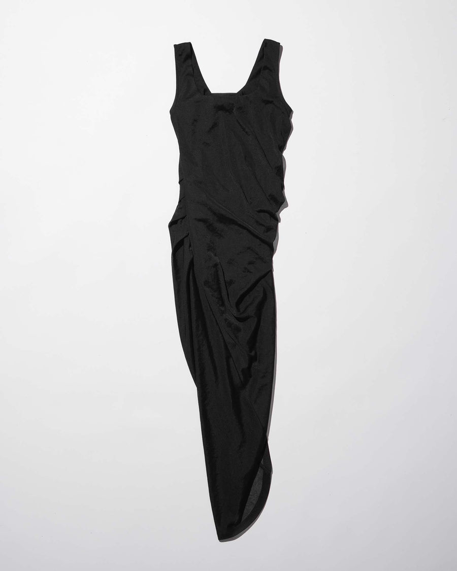 mukcyen  sheer draped dress