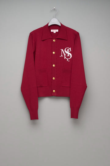 MASU  M.S. CREST CARDIGAN(RED)