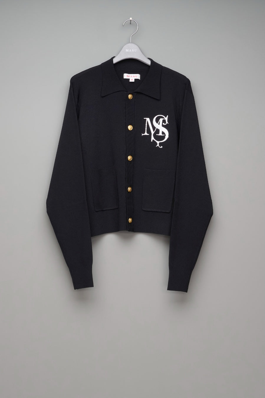 MASU  M.S. CREST CARDIGAN(BLACK)