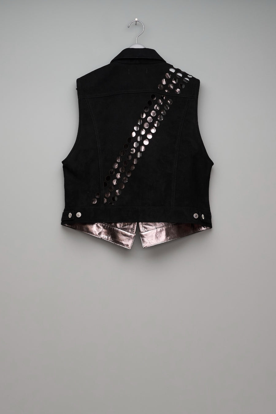 MASU  MEDAL-CUT LEATHER VEST