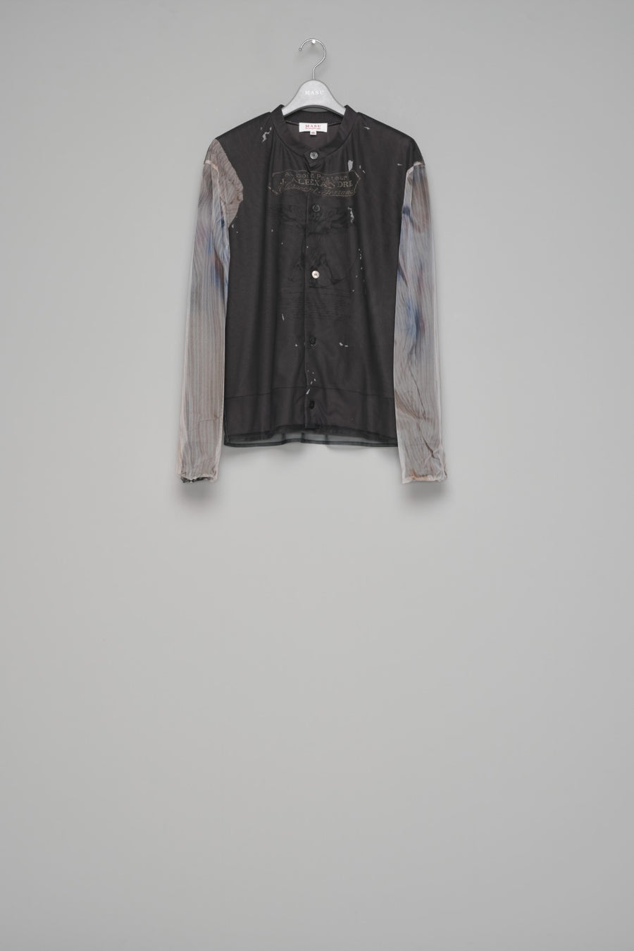 MASU ANGEL DIAGRAM LAYERED カーディガン サイズ48 MASU(エムエーエスユー)のANGEL DIAGRAM LAYERED CARDIGAN BLACKの通販